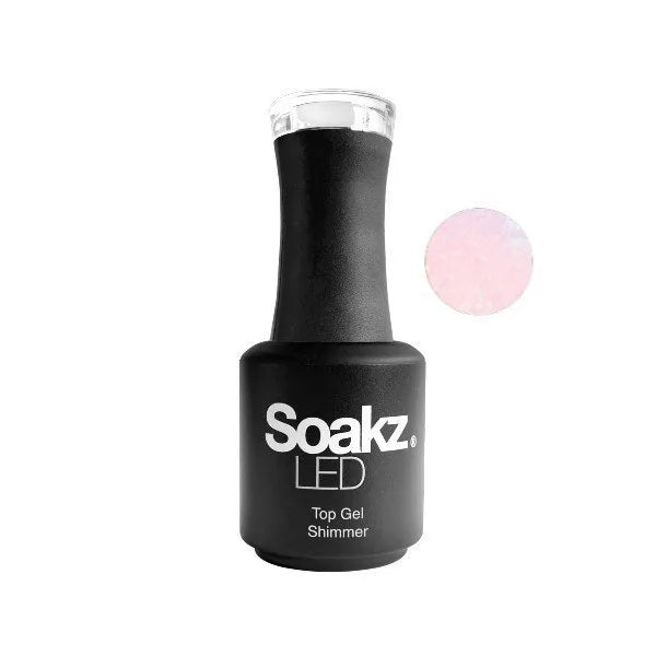 Soakz Top Gel Shimmer Pink 15ml