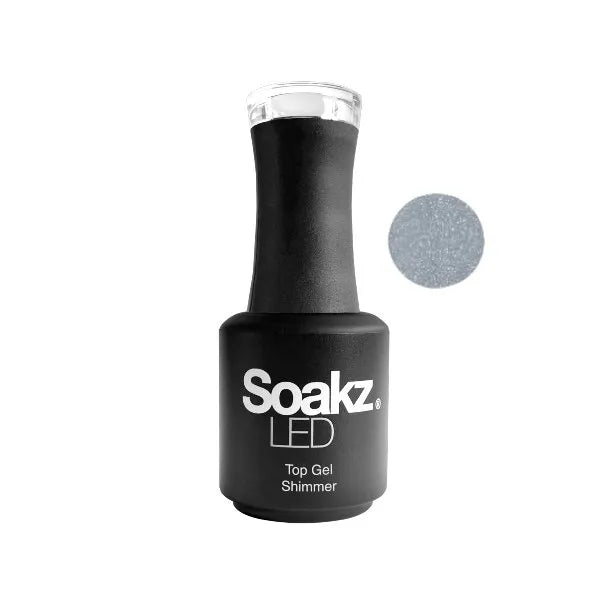 Soakz Top Gel Shimmer Silver 15ml